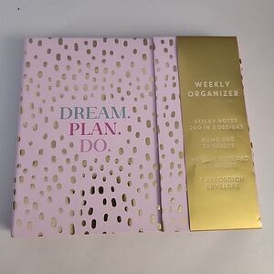 Weekly Organizer Planner Positive Mindset w/ 240 Sticky Notes 70 Memo 1 Envelope